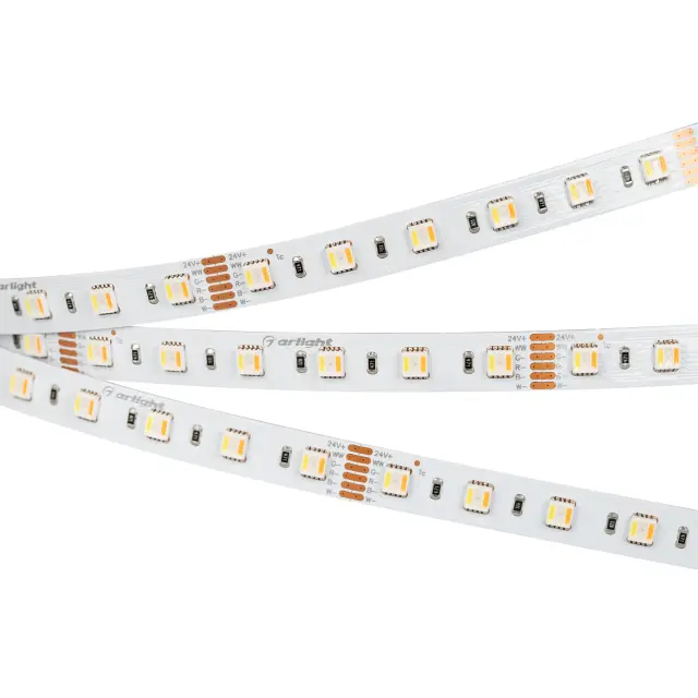 Светодиодная лента RT-B60-12mm 24V RGBW-MIX-5-in-1 (20 W/m, IP20, 5060, 5m)