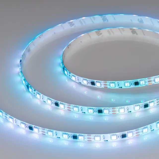 Светодиодная лента герметичная SPI-SE-B60-10mm 12V RGB-PX3 (14.4 W/m, IP65, 5060, 5m)