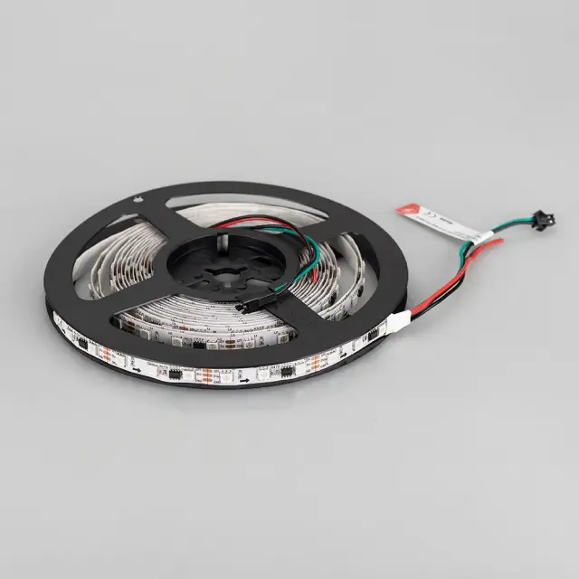 Светодиодная лента SPI-B60-10mm 12V RGB-PX3 (14.4 W/m, IP20, 5060, 5m), ракурс 5