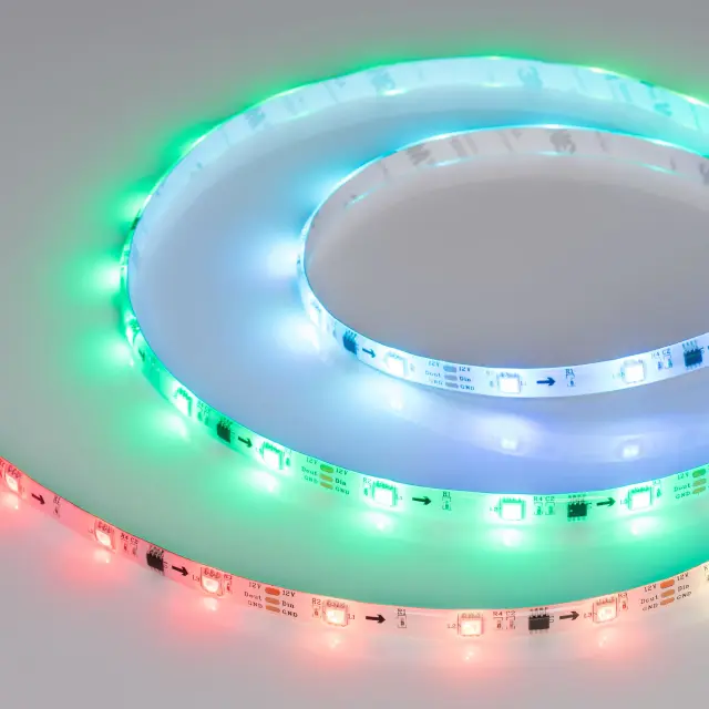 Светодиодная лента герметичная SPI-SE-B30-10mm 12V RGB-PX3 (7.2W/m, IP65, 5060, 5m)