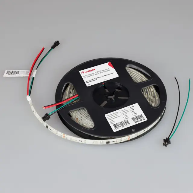 Светодиодная лента герметичная SPI-SE-B30-10mm 12V RGB-PX3 (7.2W/m, IP65, 5060, 5m), ракурс 3