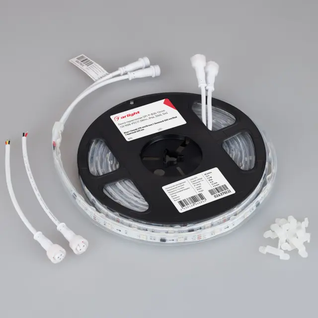 Светодиодная лента герметичная SPI-P-B30-12mm 12V RGB-PX3 (7.2W/m, IP66, 5060, 5m), ракурс 2