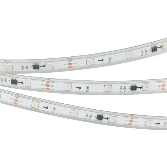 Светодиодная лента герметичная SPI-P-B30-12mm 12V RGB-PX3 (7.2W/m, IP66, 5060, 5m), ракурс 3