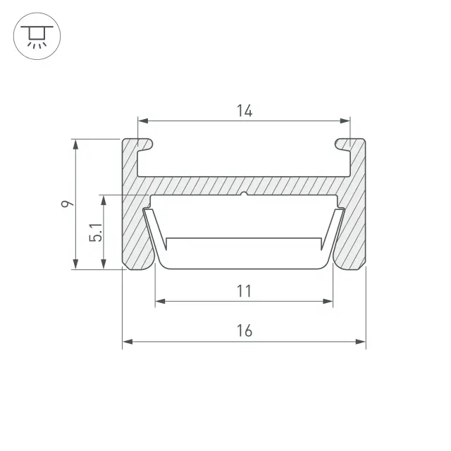 Профиль MIC-H-2000 ANOD, ракурс 3