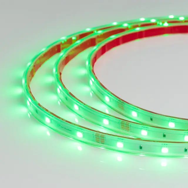 Светодиодная лента герметичная RTW-PS-B30-13mm 24V RGB (7.2 W/m, IP67, 5060, 5m), ракурс 3