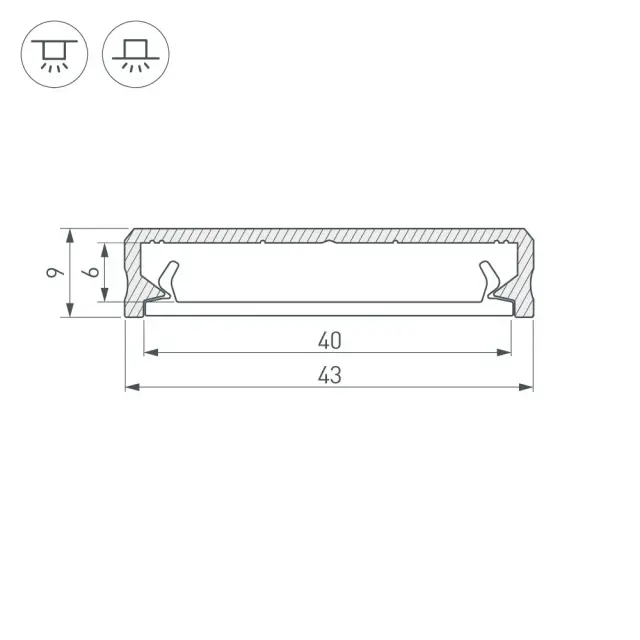 Профиль ALM-FLAT-S-2020 ANOD, ракурс 3