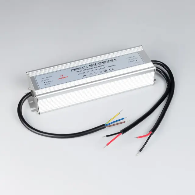 Блок питания ARPV-LG24400-PFC-A (24V, 16.7A, 400W), ракурс 2