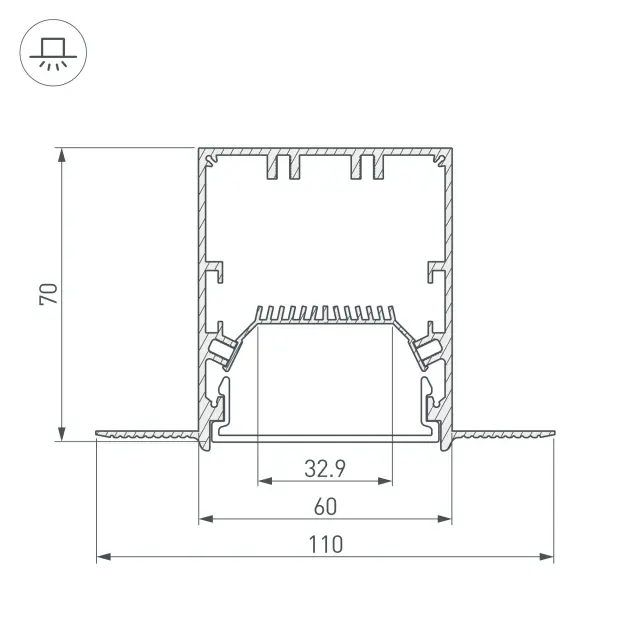 Профиль SL-LINIA55-FANTOM-2000 ANOD, ракурс 4