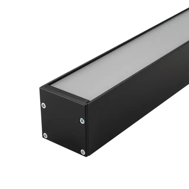 Профиль с экраном SL-LINE-3535-2500 BLACK+OPAL, ракурс 4