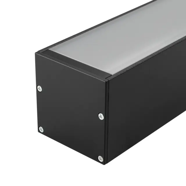Профиль с экраном SL-LINE-5050-2500 BLACK+OPAL, ракурс 3