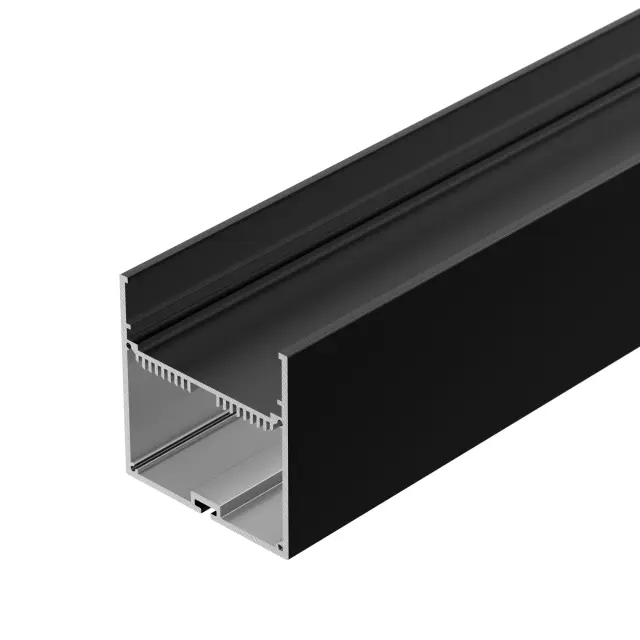 Профиль с экраном SL-LINE-7477-2500 BLACK+OPAL, ракурс 3