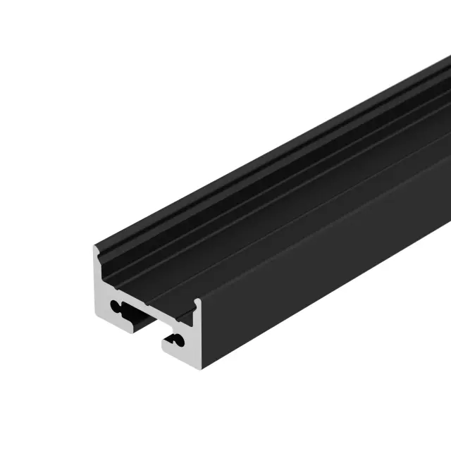 Профиль с экраном SL-LINE-2011M-2500 BLACK+OPAL ROUND, ракурс 3