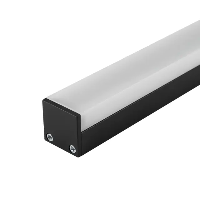 Профиль с экраном SL-LINE-2011M-2500 BLACK+OPAL SQUARE, ракурс 3