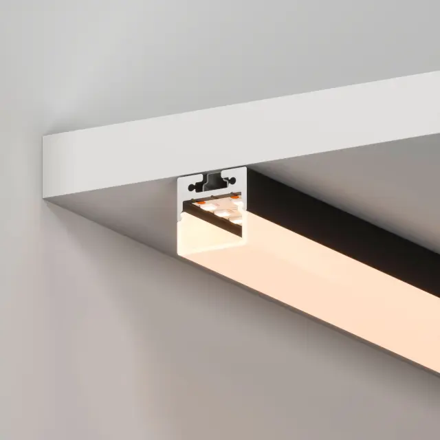 Профиль с экраном SL-LINE-2011M-2500 BLACK+OPAL SQUARE, ракурс 6