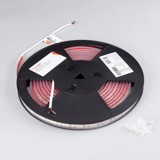 Светодиодная лента герметичная RTW-PS-A120-10mm 12V Warm2700 (9.6 W/m, IP67, 2835, 5m), ракурс 3