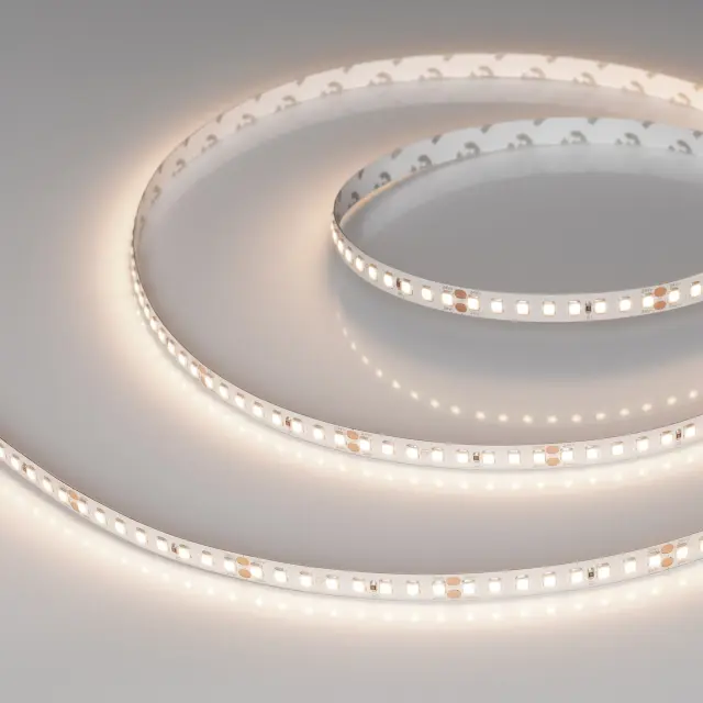 Светодиодная лента RT-A160-8mm 24V Warm3500 (12 W/m, IP20, 2835, 5m)