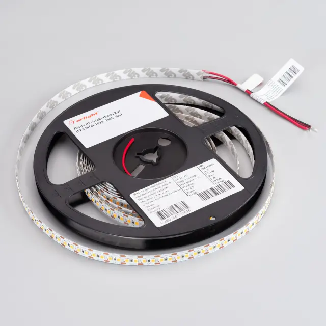 Светодиодная лента RT-A168-10mm 24V White6000-CX2 (17.3 W/m, IP20, 2835, 5m), ракурс 3