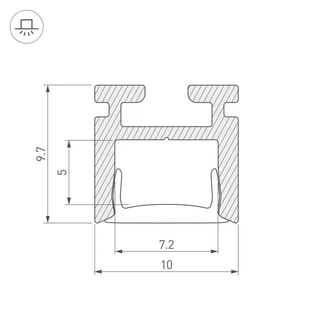 Профиль PIK-1010-2000 ANOD, ракурс 3