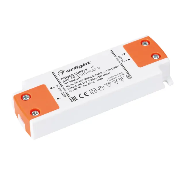 Блок питания ARV-SP-12015-FLAT-B (12V, 1.25A, 15W)