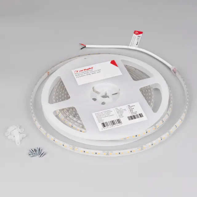 Светодиодная лента герметичная RTW-PU-A120-10.5mm 24V White6000 (16.8 W/m, IP68, 2835, 5m), ракурс 3