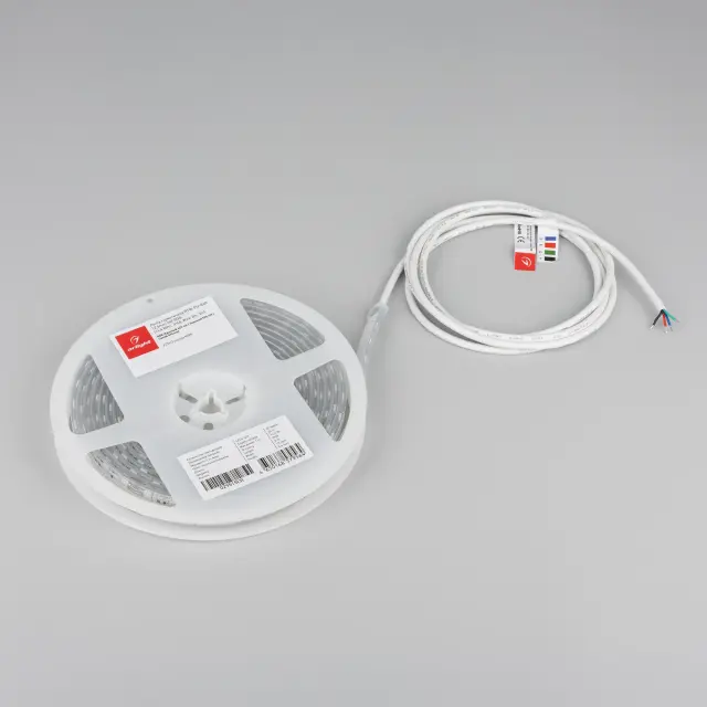 Светодиодная лента герметичная RTW-PU-B60-12.5mm 24V RGB (14.4 W/m, IP68, Wire 2m, 5m), ракурс 2