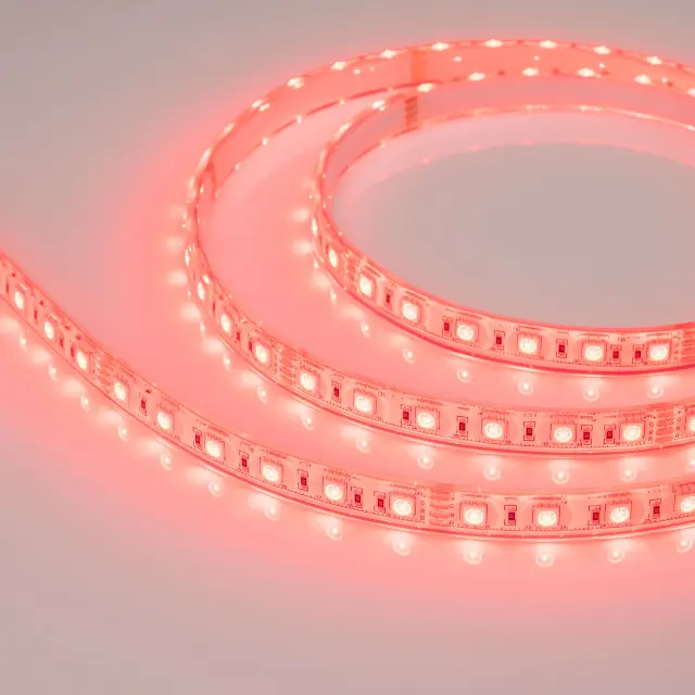Светодиодная лента герметичная RTW-PU-B60-12.5mm 24V RGB (14.4 W/m, IP68, Wire 2m, 5m), ракурс 4