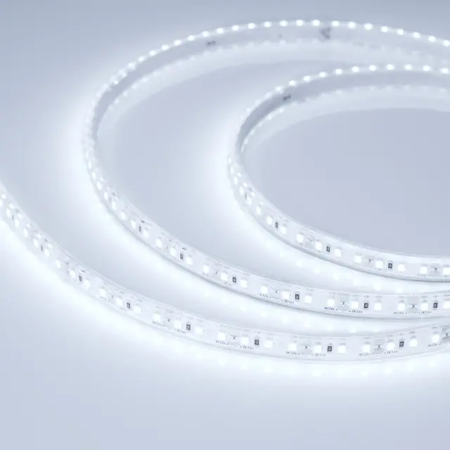 Светодиодная лента герметичная RTW-PU-A120-10.5mm 12V Cool 8K (16.8 W/m, IP68, Wire 2m, 5m)