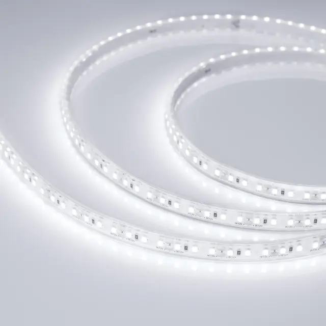 Светодиодная лента герметичная RTW-PU-A120-10.5mm 12V White6000 (16.8 W/m, IP68, Wire 2m, 5m)