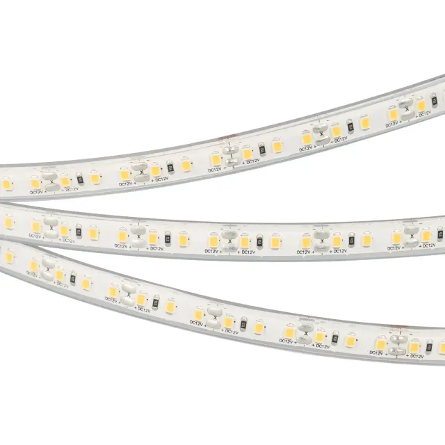 Светодиодная лента герметичная RTW-PU-A120-10.5mm 12V Warm3000 (16.8 W/m, IP68, Wire 2m, 5m), ракурс 3