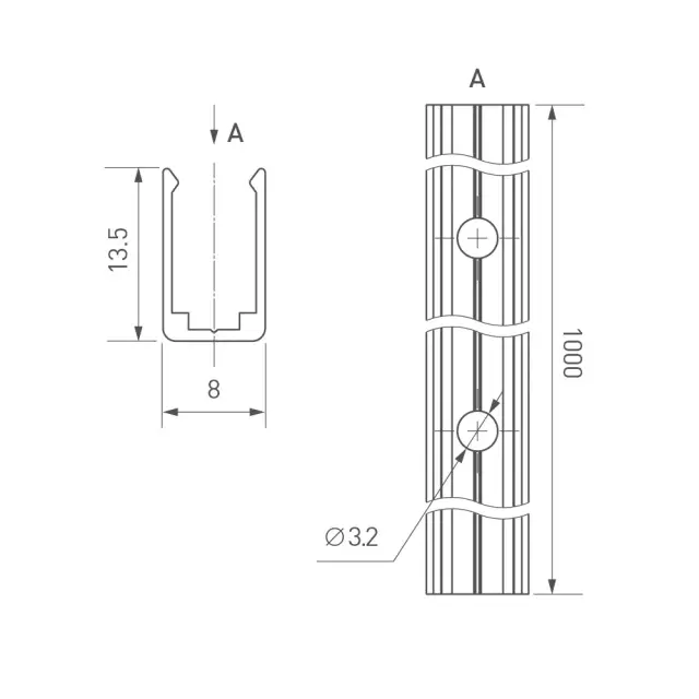 Профиль ARL-MOONLIGHT-1206-1000 CLEAR, ракурс 2