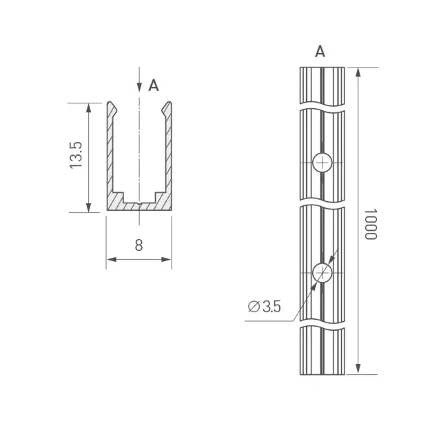Профиль ARL-MOONLIGHT-1206-1000 ANOD, ракурс 2