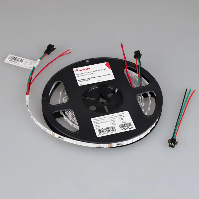 Светодиодная лента SPI-F72-7mm 24V RGB-PX6 (14.4 W/m, IP20, 3535, 5m), ракурс 5
