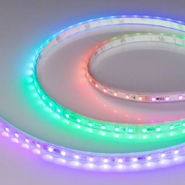 Светодиодная лента герметичная SPI-P-F72-11mm 24V RGB-PX6 (14.4 W/m, IP66, 3535, 5m)