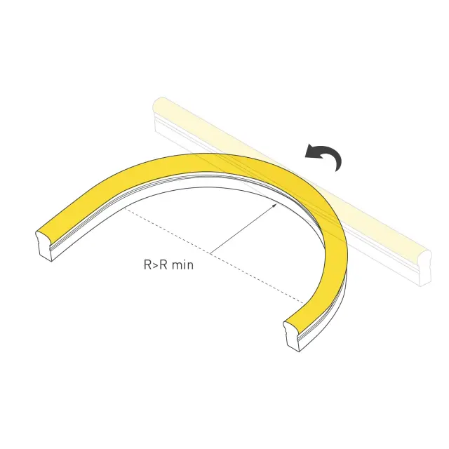 Гибкий неон ARL-NEON-2615PH-SIDE 24V Amber, ракурс 2