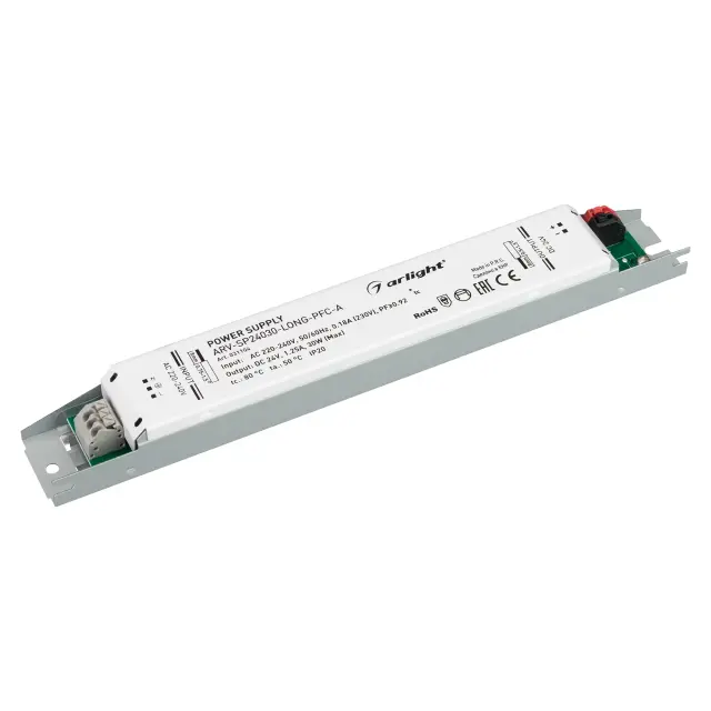 Блок питания ARV-SP24030-LONG-PFC-A (24V, 1.25A, 30W)