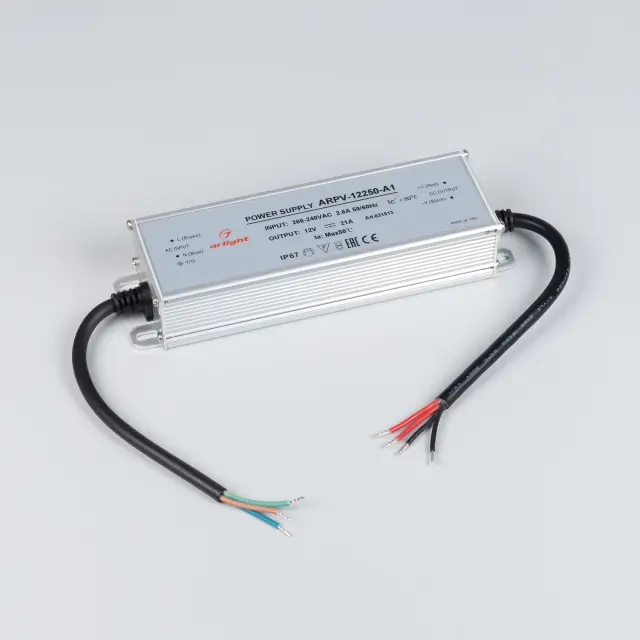 Блок питания ARPV-12250-A1 (12V, 21A, 252W), ракурс 2