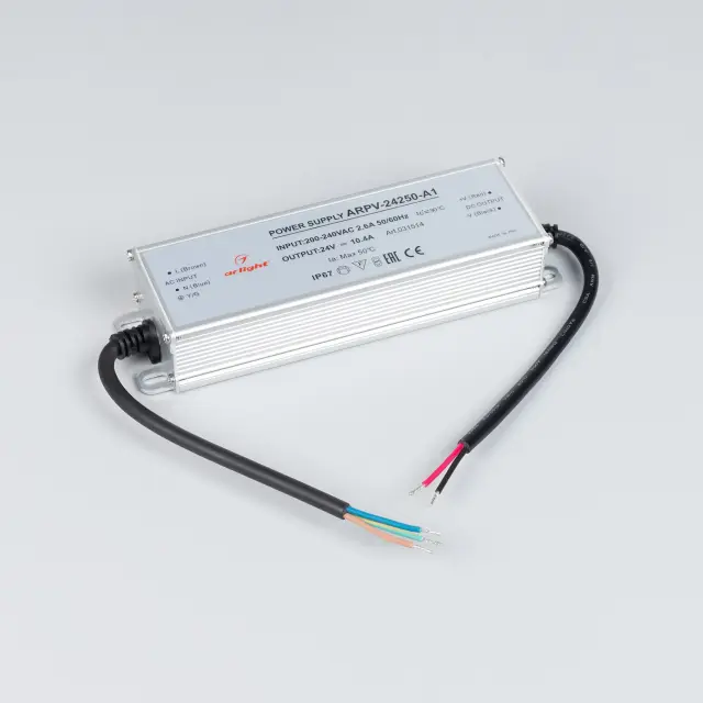 Блок питания ARPV-24250-A1 (24V, 10.4A, 250W), ракурс 2