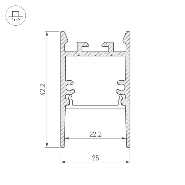 Профиль SL-COMFORT-2542-2000 ANOD, ракурс 4