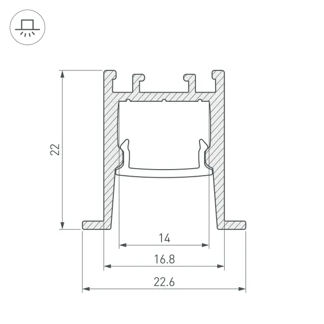 Профиль SL-COMFORT-2322-F-2000 ANOD BLACK, ракурс 5