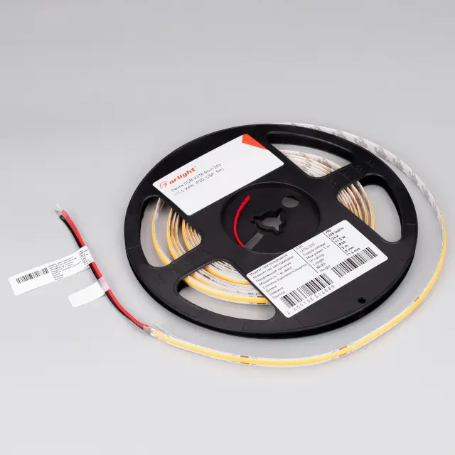 Светодиодная лента COB-X378-8mm 24V White6000 (11 W/m, IP20, 5m), ракурс 3