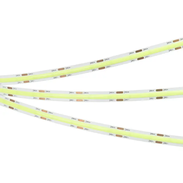 Светодиодная лента COB-X544-8mm 24V Green (11.5 W/m, IP20, 5m), ракурс 3