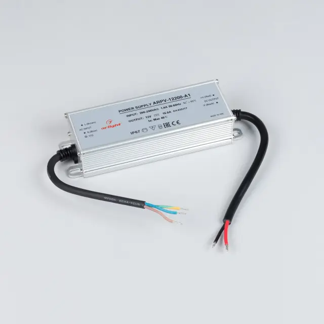 Блок питания ARPV-12200-A1 (12V, 16.6A, 200W), ракурс 2