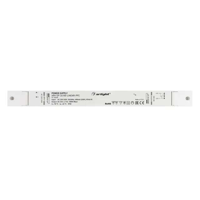 Блок питания ARV-SP-24100-LINEAR-PFC (24V, 4.17A, 100W), ракурс 2