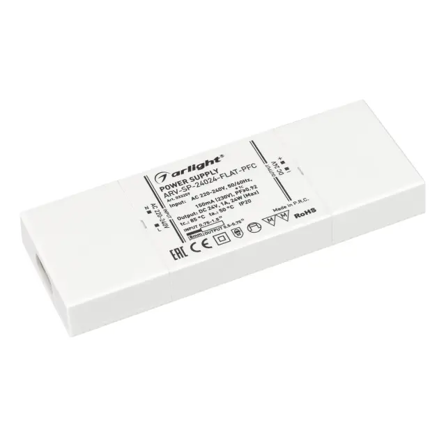 Блок питания ARV-SP-24024-FLAT-PFC (24V, 1A, 24W)