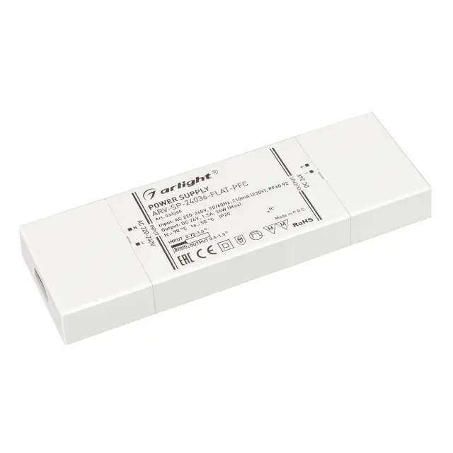 Блок питания ARV-SP-24036-FLAT-PFC (24V, 1.5A, 36W)