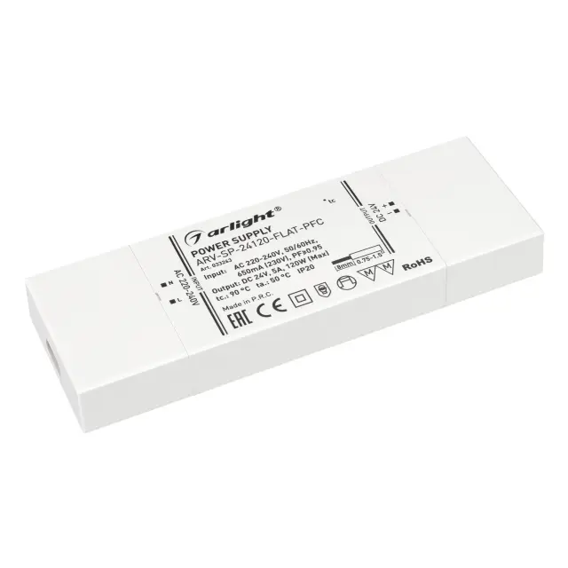 Блок питания ARV-SP-24120-FLAT-PFC (24V, 5A, 120W)