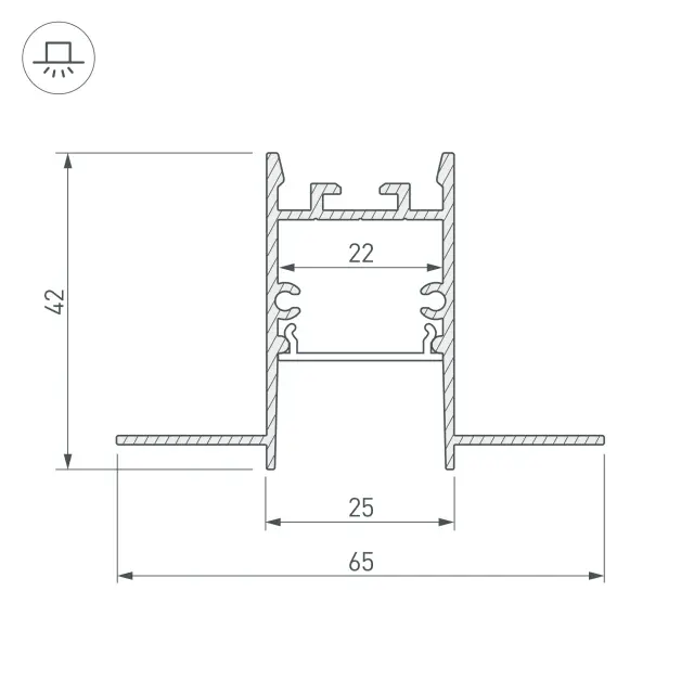 Профиль SL-COMFORT22-FANTOM-2000 ANOD, ракурс 4