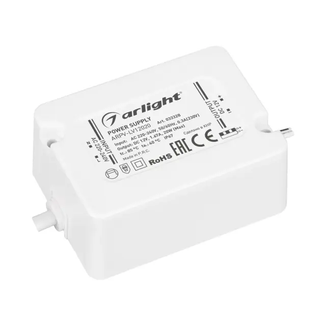 Блок питания ARPV-LV12020 (12V, 1.67A, 20W)