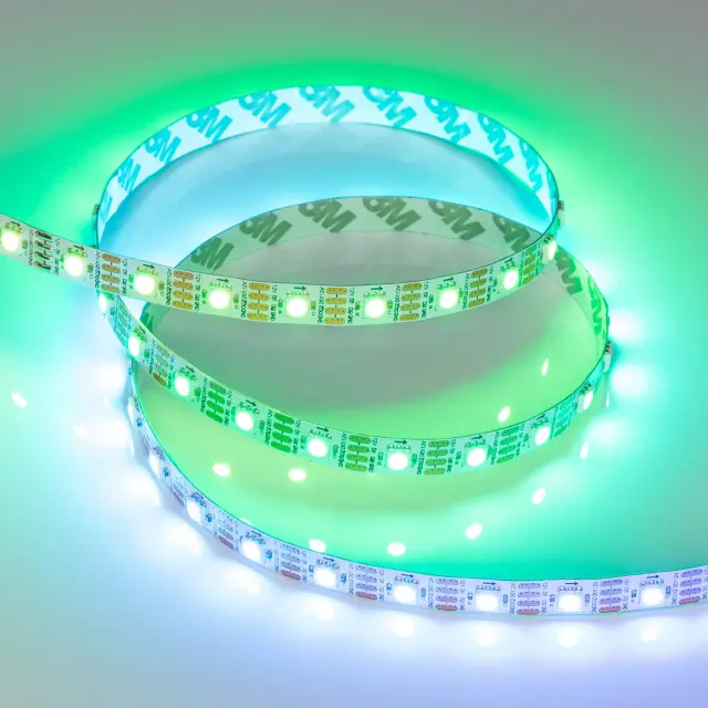 Светодиодная лента SPI-B60-10mm 12V RGB-PX1-RAM (9.3 W/m, IP20, 5060, 5m), ракурс 3