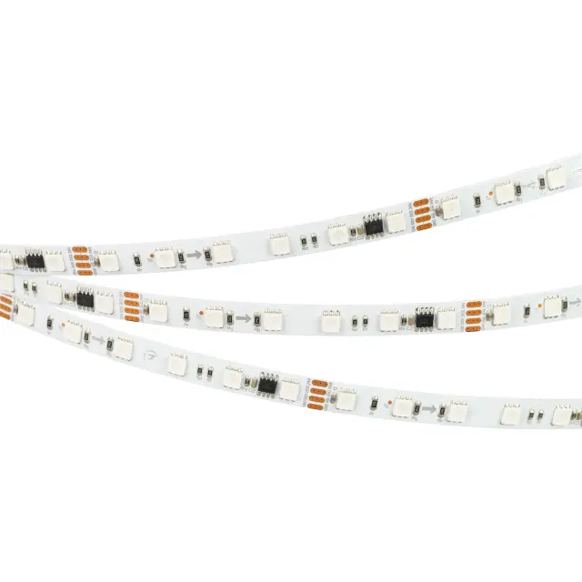 Светодиодная лента SPI-B60-10mm 24V RGB-PX6-RAM (15 W/m, IP20, 5060, 5m), ракурс 5